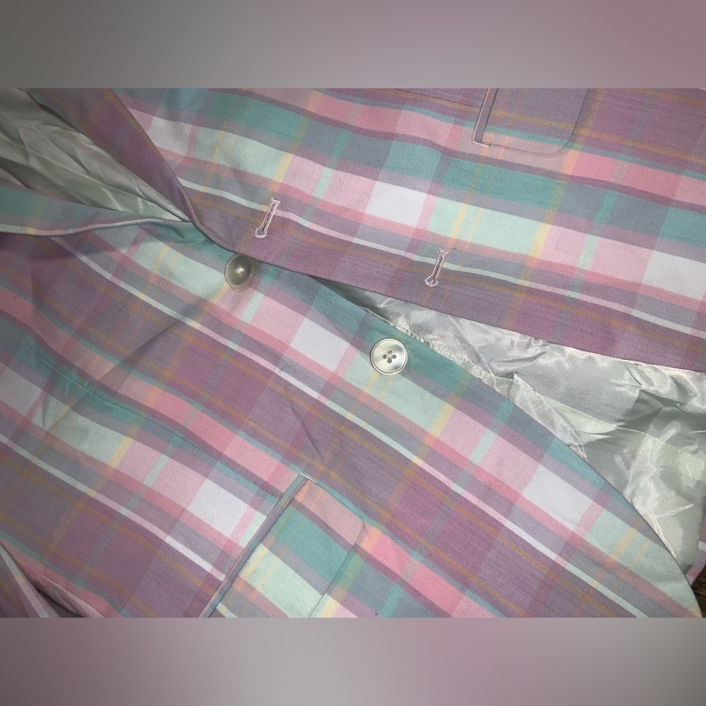Ralph Lauren plaid blazer pink blue spring preppy classic designer formal boys - Picture 3 of 7